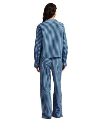 Women's 2-Piece Buttoned Shirt and Pants Pajama Set