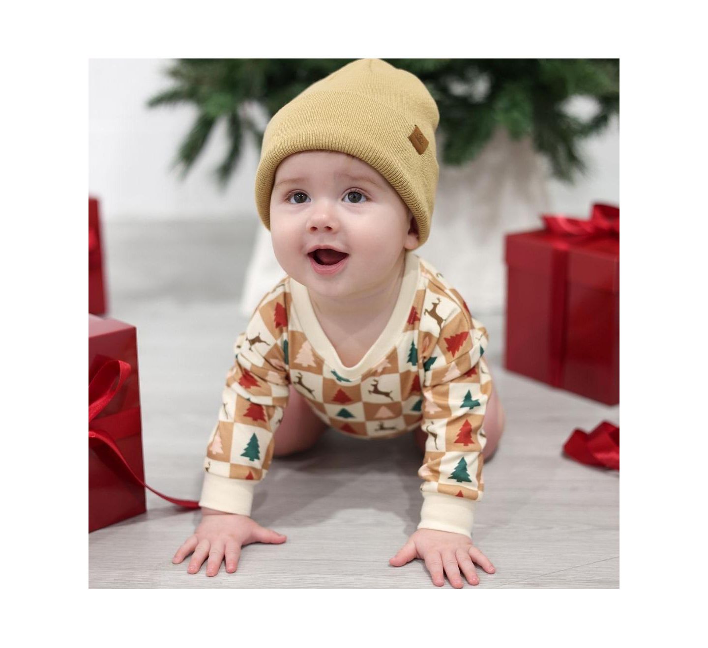 Комбинезон Sweet Wink Cabin Christmas Long Sleeve для мальчиков-малышей, цвет: Натуральный — фото 3