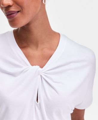 Women's Keyhole Drape Shirt, Macy's Exclusive