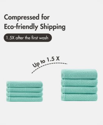 Diagonal Ribbed Cotton 4-Pc. Hand Towel Set