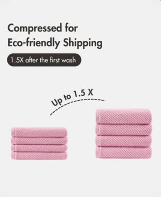 Diagonal Ribbed Cotton 4-Pc. Hand Towel Set