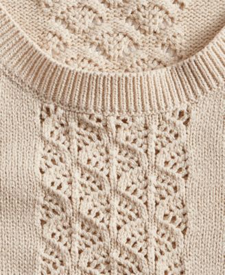 Women's Crochet-Panel Sweater Vest, Macy's Exclusive