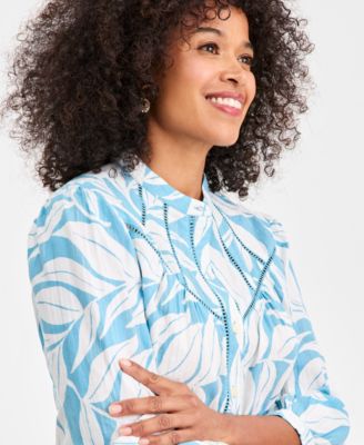 Women's 3/4-Sleeve Peasant Shirt, Macy's Exclusive