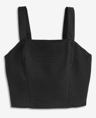 Women's Pintuck-Pleat Cropped Tank, Macy's Exclusive