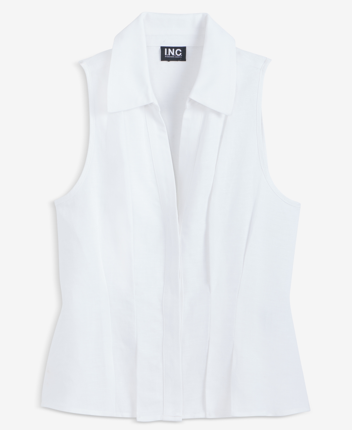 I.n.c. International Concepts Woman's Collared Button-Front Top, Macy's Exclusive