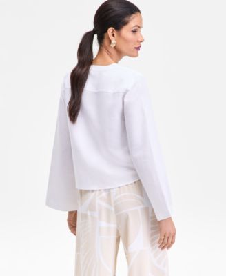 Women's Tie-Front Button-Up Blouse, Macy's Exclusive