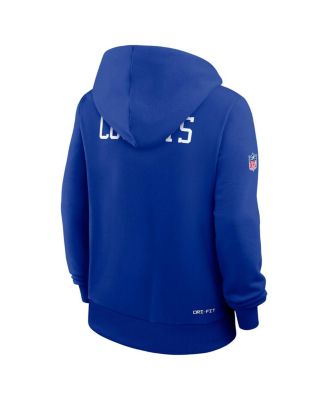 Women's Royal Dallas Cowboys Throwback Sideline Standard Issue Dri-FIT Hoodie
