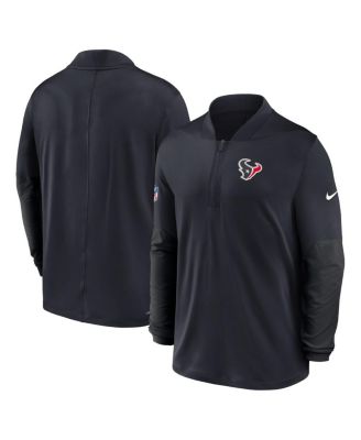 Men's Navy Houston Texans Sideline Dri-FIT Half-Zip Pullover
