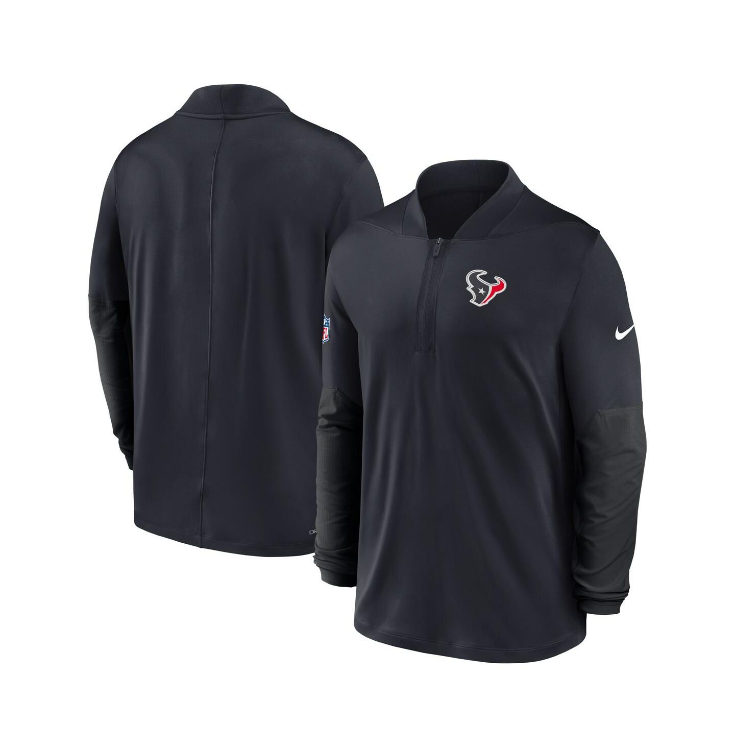 Мужской пуловер Nike Houston Texans Sideline Dri-FIT на полумолнии, Navy — фото 4