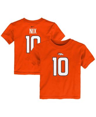 Nike - Toddler Bo Nix Orange Denver Broncos Player Name Number T-Shirt