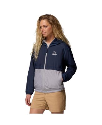 Women's Navy/Gray Dallas Cowboys Spire Hoodie Windbreaker Jacket
