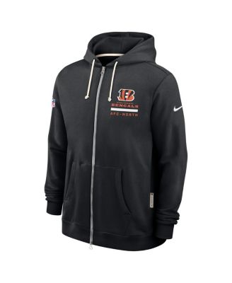 Men's Black Cincinnati Bengals Sideline Standard Issue Utility Player Dri-FIT Full-Zip Hoodie
