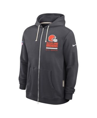 Men's Anthracite Cleveland Browns Sideline Standard Issue Utility Player Dri-FIT Full-Zip Hoodie
