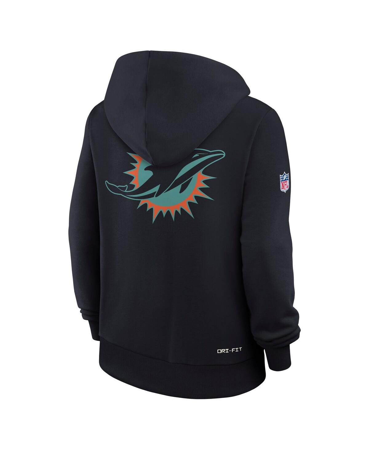 Nike Women's Pitch Blue Miami Dolphins 2025 Rivalries Collection Standard Issue Sideline Dri-fit Hoodie In Blue