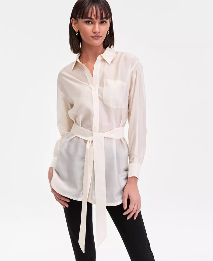 Women's Sash-Tie Tunic Shirt