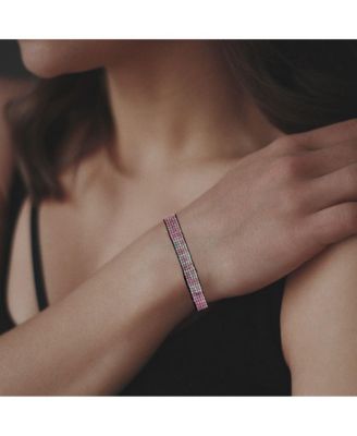 Breast Cancer Awareness Handmade Beaded Bracelet – Pink with White HOPE