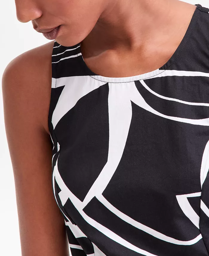 Women's Sleeveless Printed Midi Dress - thumbnail 5
