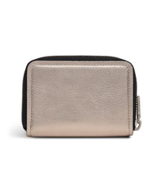 Heath Crescent Metallic Zip Around Wallet