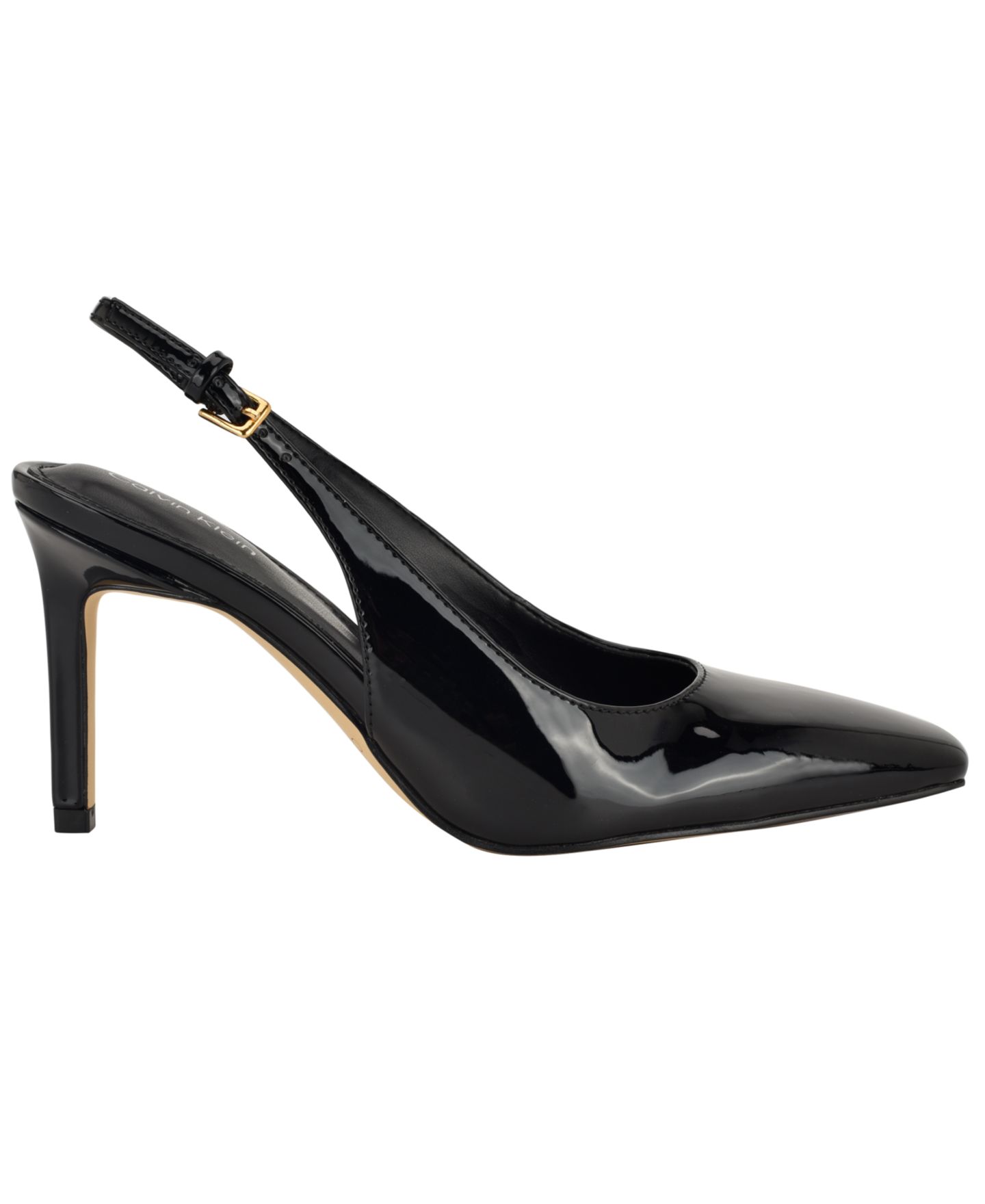 Женские туфли Calvin Klein Harbella Slingback Stiletto Pumps, цвет: Чёрный лаковый — фото 2