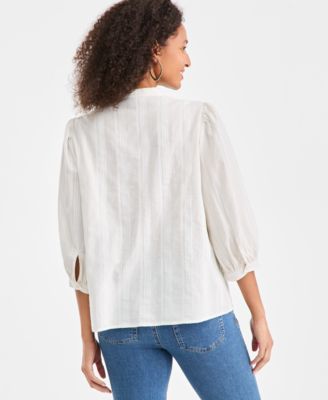 Women's 3/4-Sleeve Peasant Shirt, Macy's Exclusive
