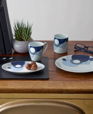 Frank Lloyd Wright Imperial Cabaret Blue Oval Plate, 8-1/2"