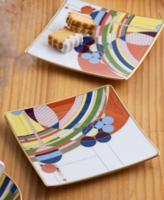 Frank Lloyd Wright March Balloons Set of 2 Square Plates, 6"