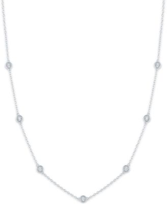 2-Pc. Diamond Necklace Set (1/6 ct. t.w.) in 14K Yellow Gold over Sterling Silver (also in Sterling Silver)