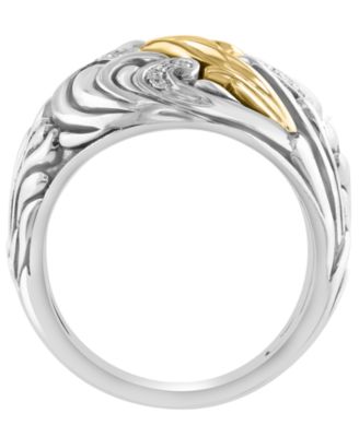 Diamond Ring (1/20 ct. t.w.) in Sterling Silver and 14K Yellow Gold