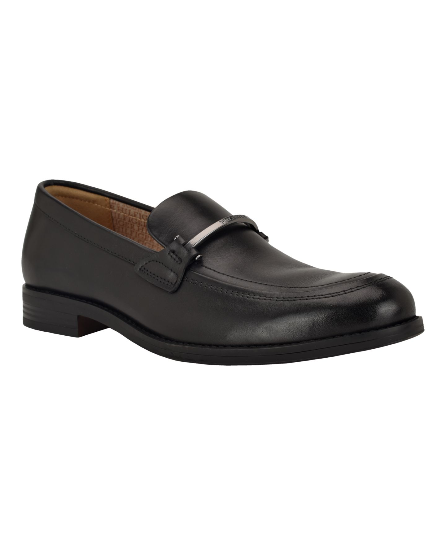 Мужские туфли Tommy Hilfiger Jezzon Leather Dress Loafers, цвет: Чёрный кожаный — фото 1