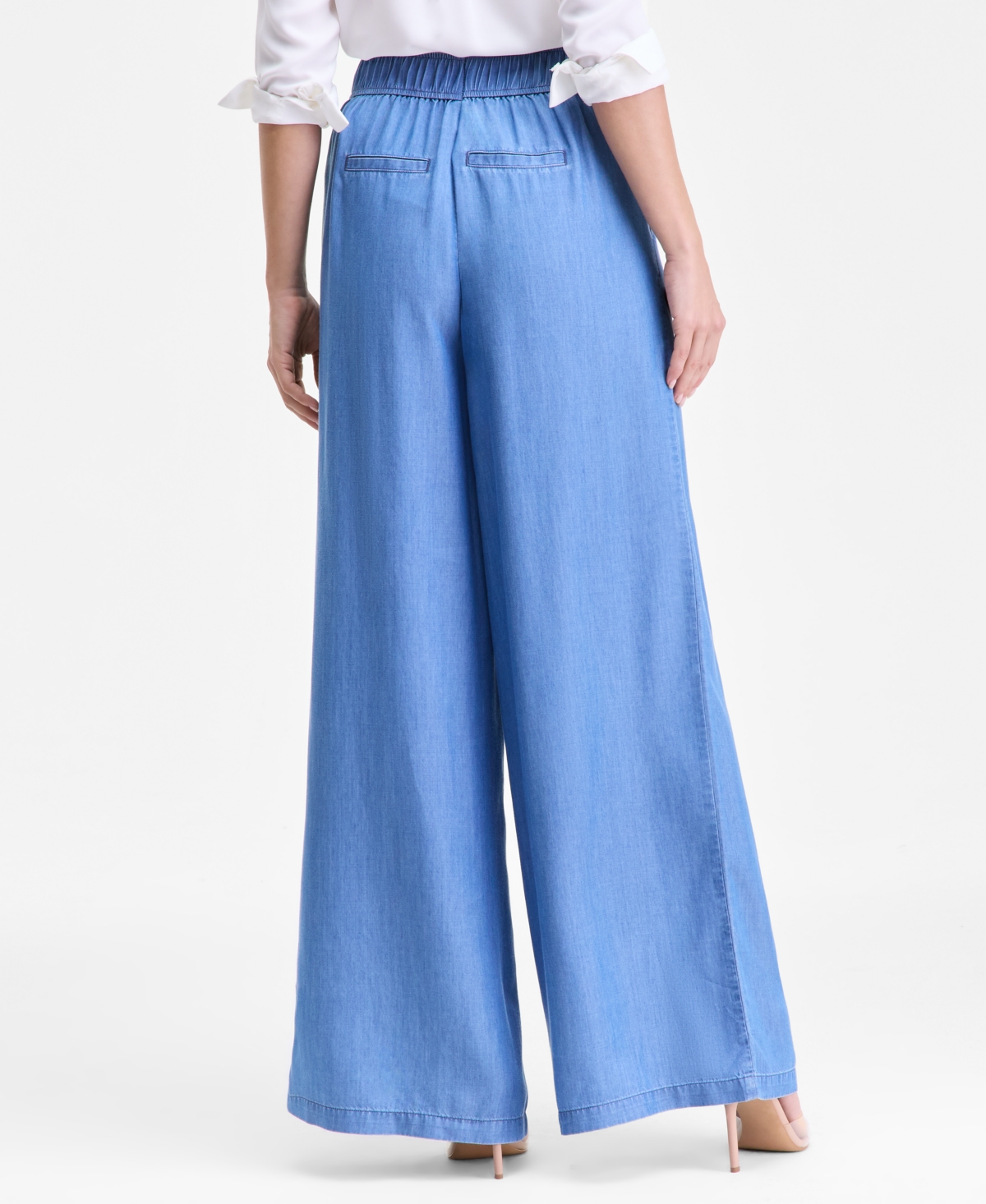 I.n.c. International Concepts Women's High-Rise Pleated Pull-On Wide-Leg Pants, Macy's Exclusive