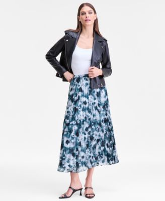 I.N.C. International Concepts - Women's Printed Pleated Midi Skirt