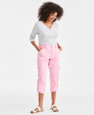 Women's Mid-Rise Cargo Capri Pants, Exclusively at Macy's