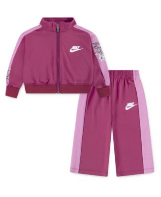 Nike Baby Girls 2-Piece Floral Track Jacket and Pants Set - Macy's