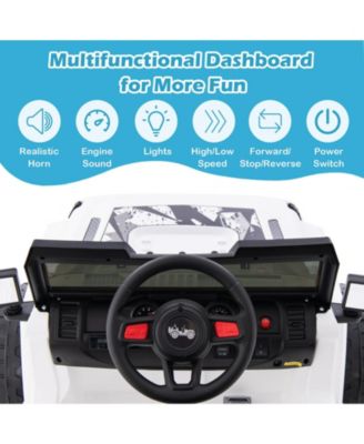 12V Kids Ride On Jeep Car with Remote Control and LED Headlights