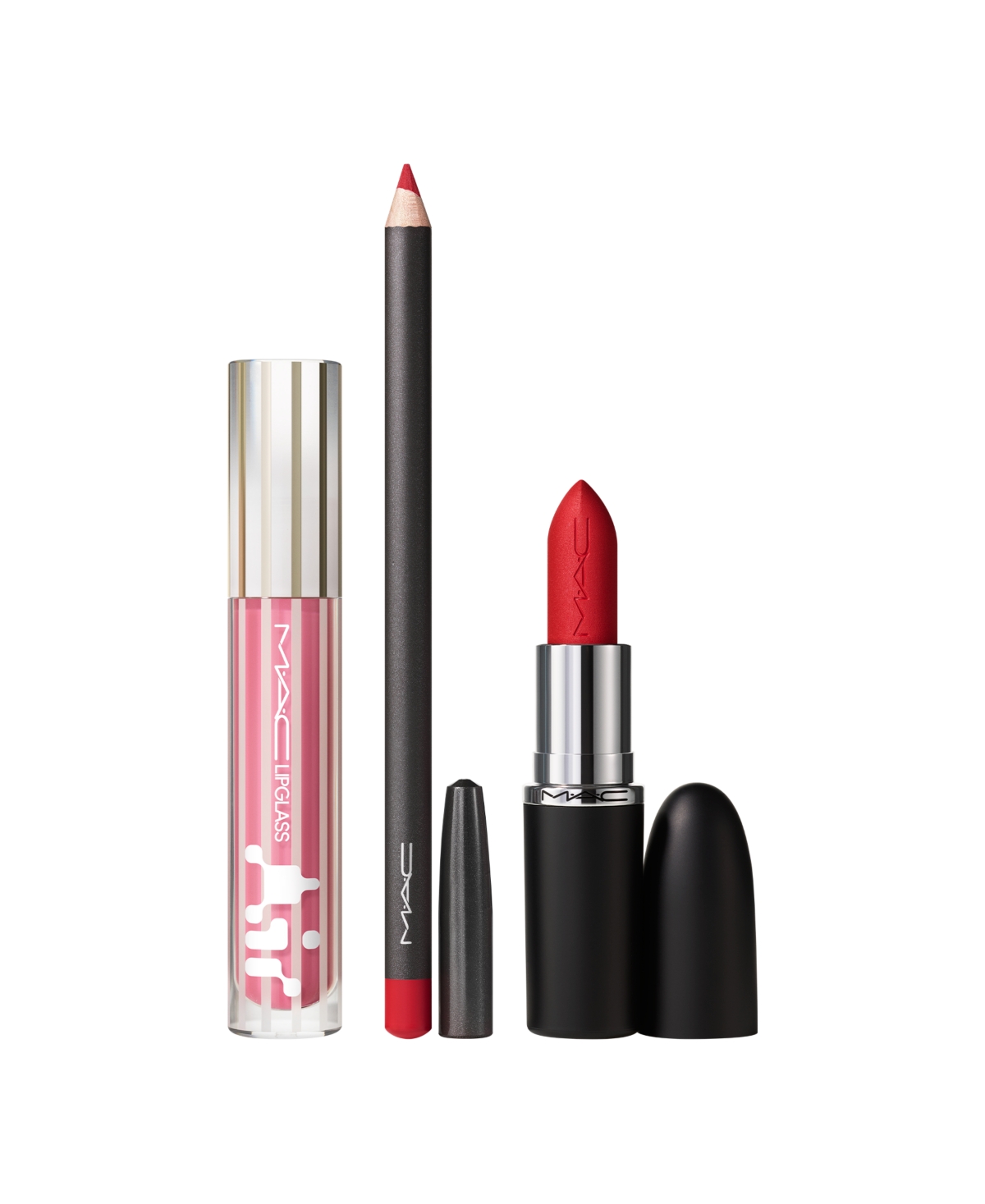 Mac Ac Red Trending Tomorrow Lip Trio Gift Set In Multi