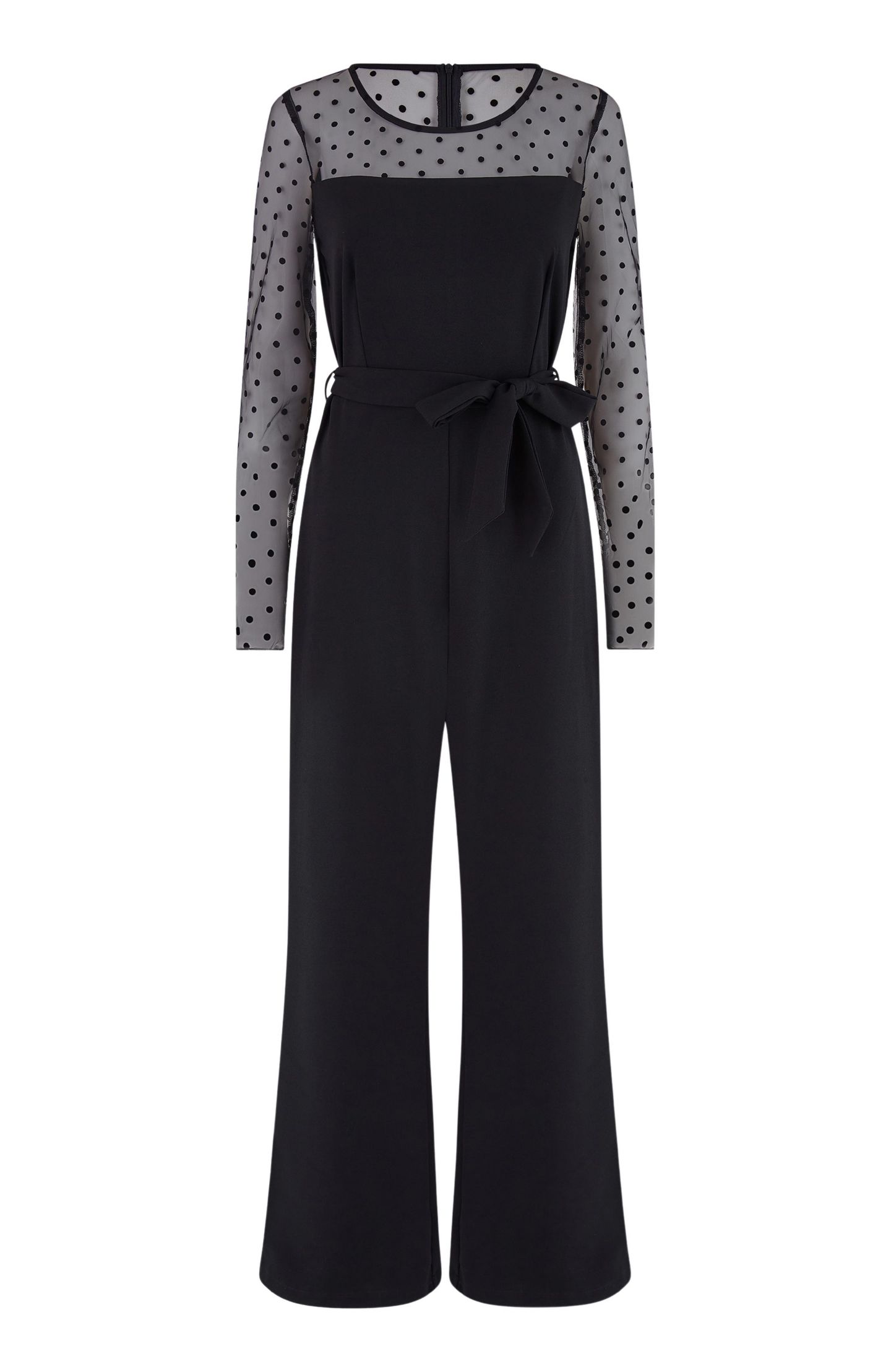 Женский комбинезон Yumi Black Spot Mesh Stretch Jumpsuit, цвет: Чёрный — фото 5