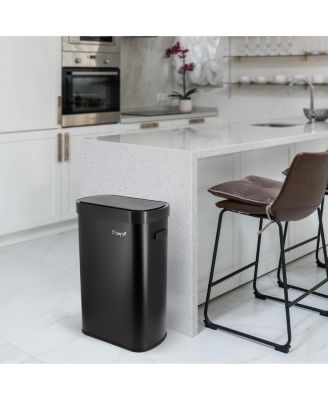 13 Gallon Automatic Sensor Hands Free Trash Can in Black