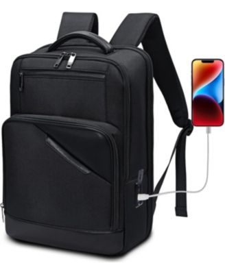 Sleek 15.6 Inch Laptop Backpack - Water-Resistant Daypack for College/Work/Travel (Black)