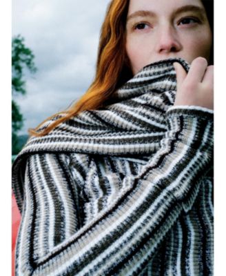 Women's Juniper Backless Striped Wool Maxi Dress