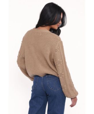 Women's Melody Textured Button Up Cardigan - Olive XL