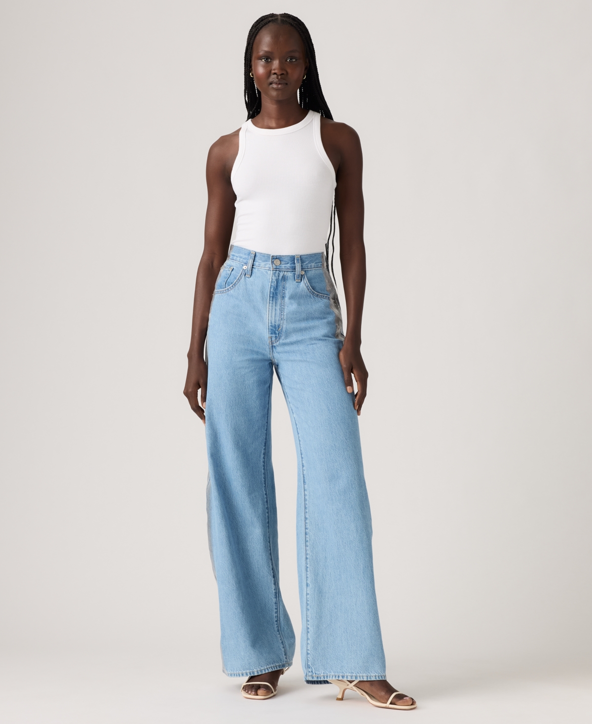 Levi's Women's Cinch-waist Lightweight Baggy Jeans In Blue