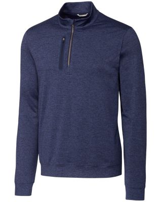 Big & Tall Stealth Heathered Quarter Zip Pullover Jacket