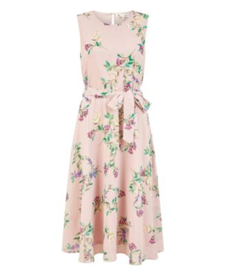 Women's Floral Print Midi Skater Dress