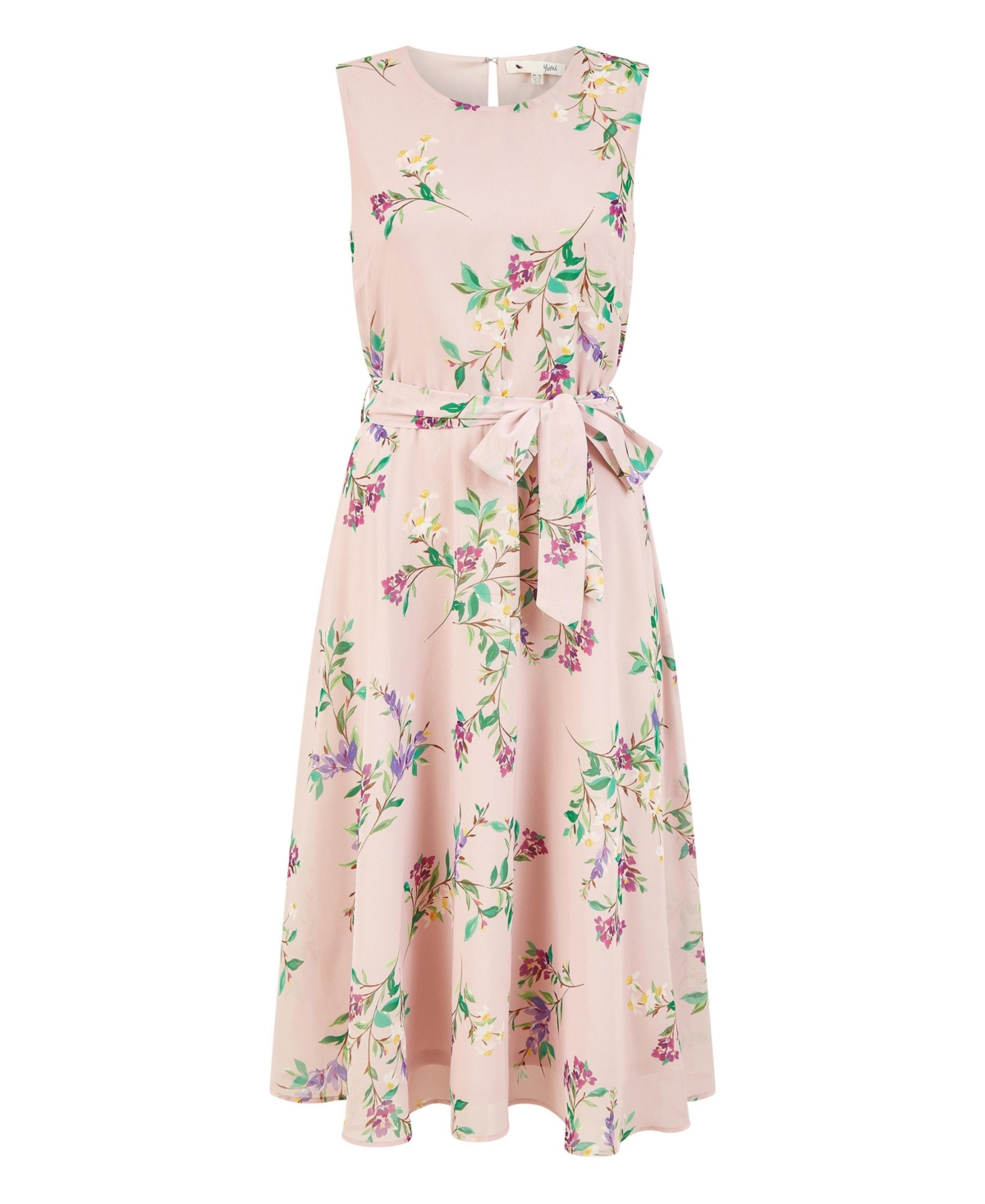 Yumi Women's Floral Print Midi Skater Dress