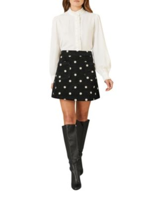 Women's Corduroy Daisy Mini Skirt