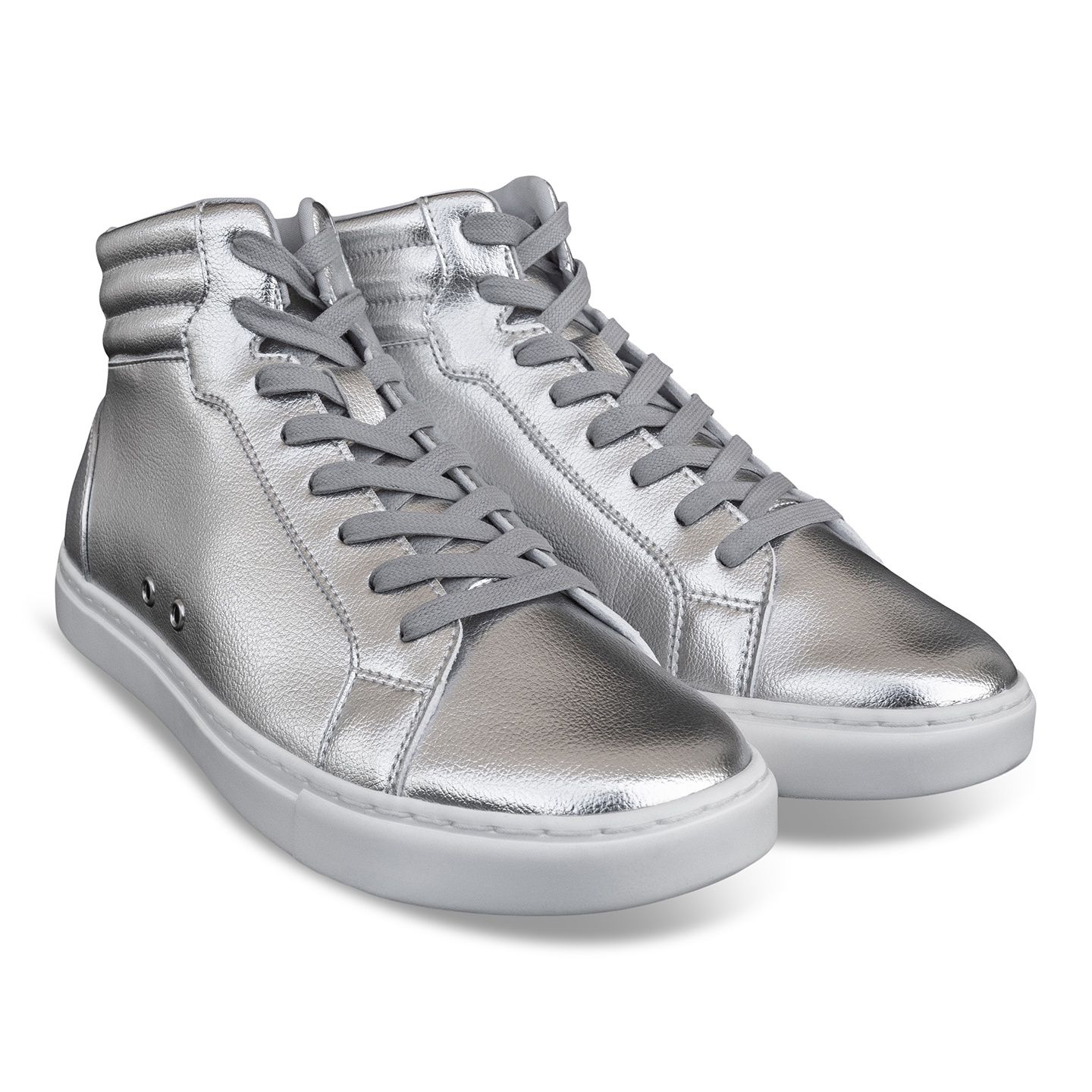 Мужские кроссовки Fuego Silver High-top, цвет: Серебряный — фото 9