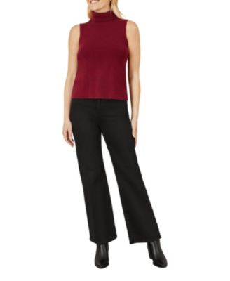 Women's High Neck Knitted Sleeveless Sweater