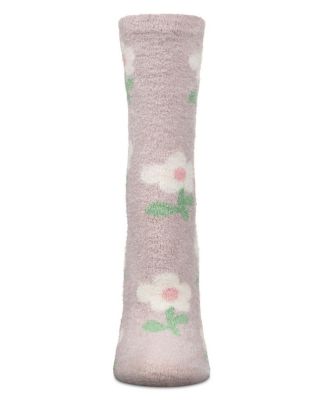 Women's Flower Aloe Infused Crew Socks