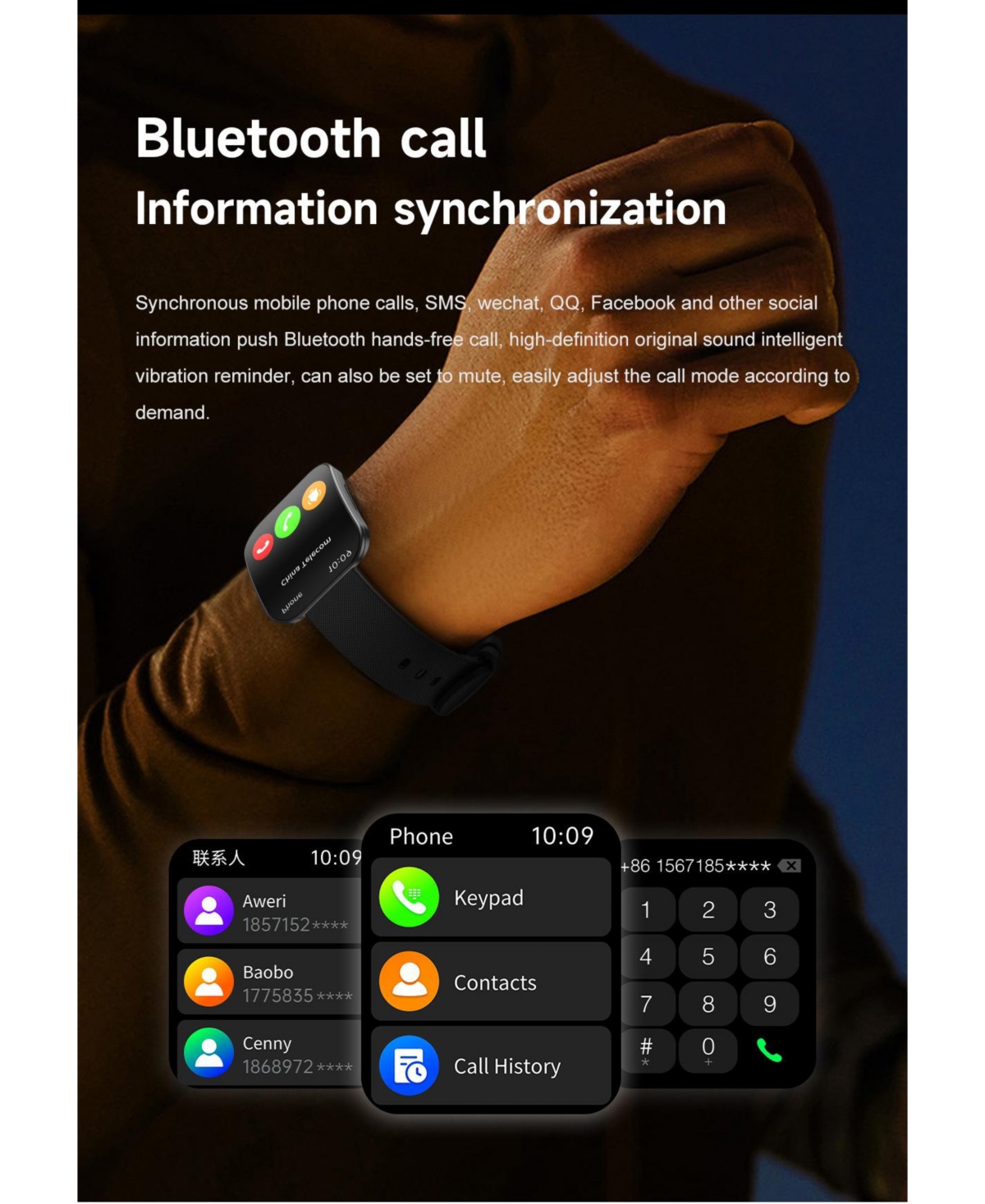 Ruxing Smart 1.85" Amoled Curved Screen Smart Watch Multifunctional With Bluetooth Voice Calling, Health, Sport Modes, IP68 for Women Men