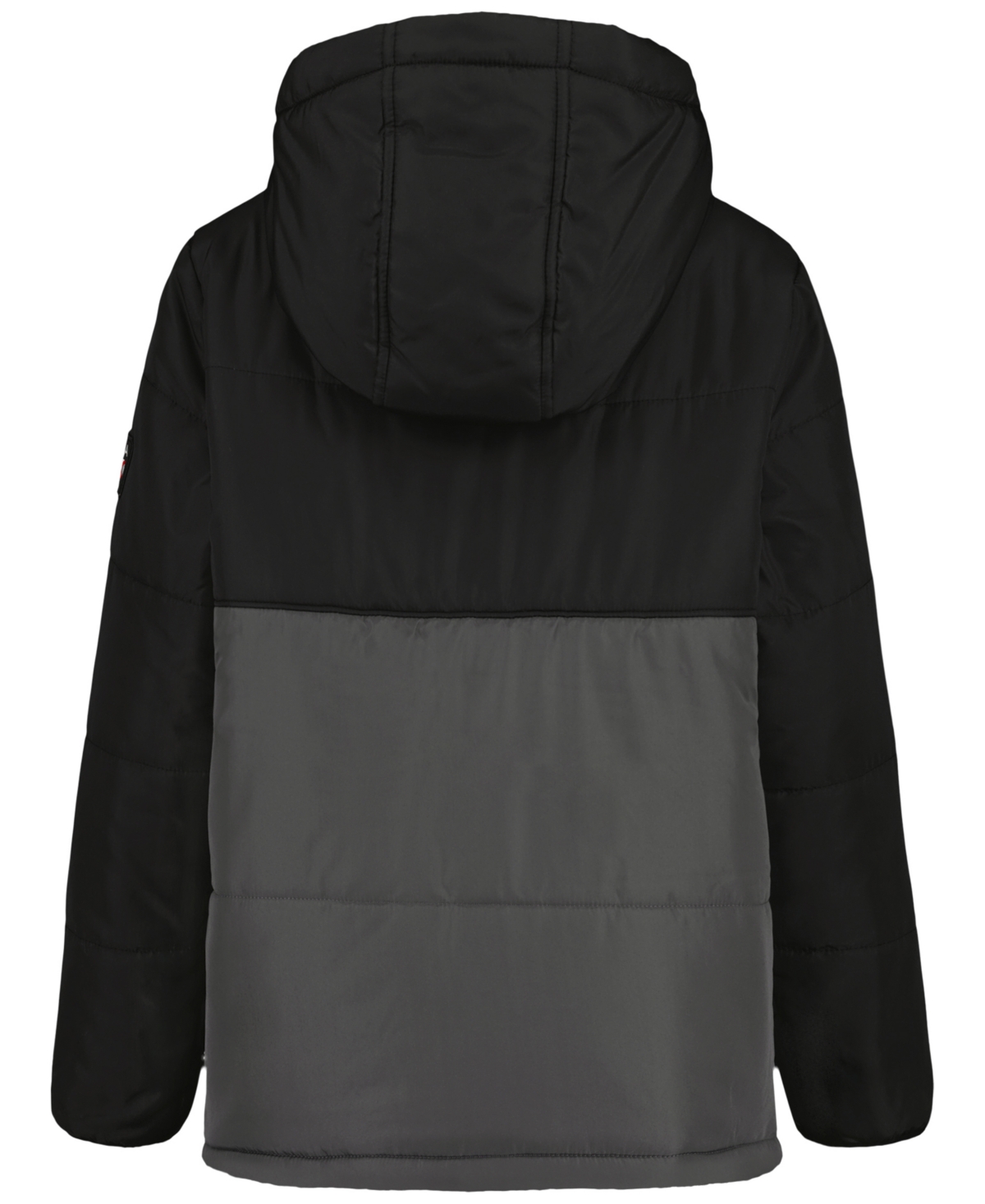 Nautica Boys 8-20 Colorblock Long Sleeves Puffer Jacket In Black